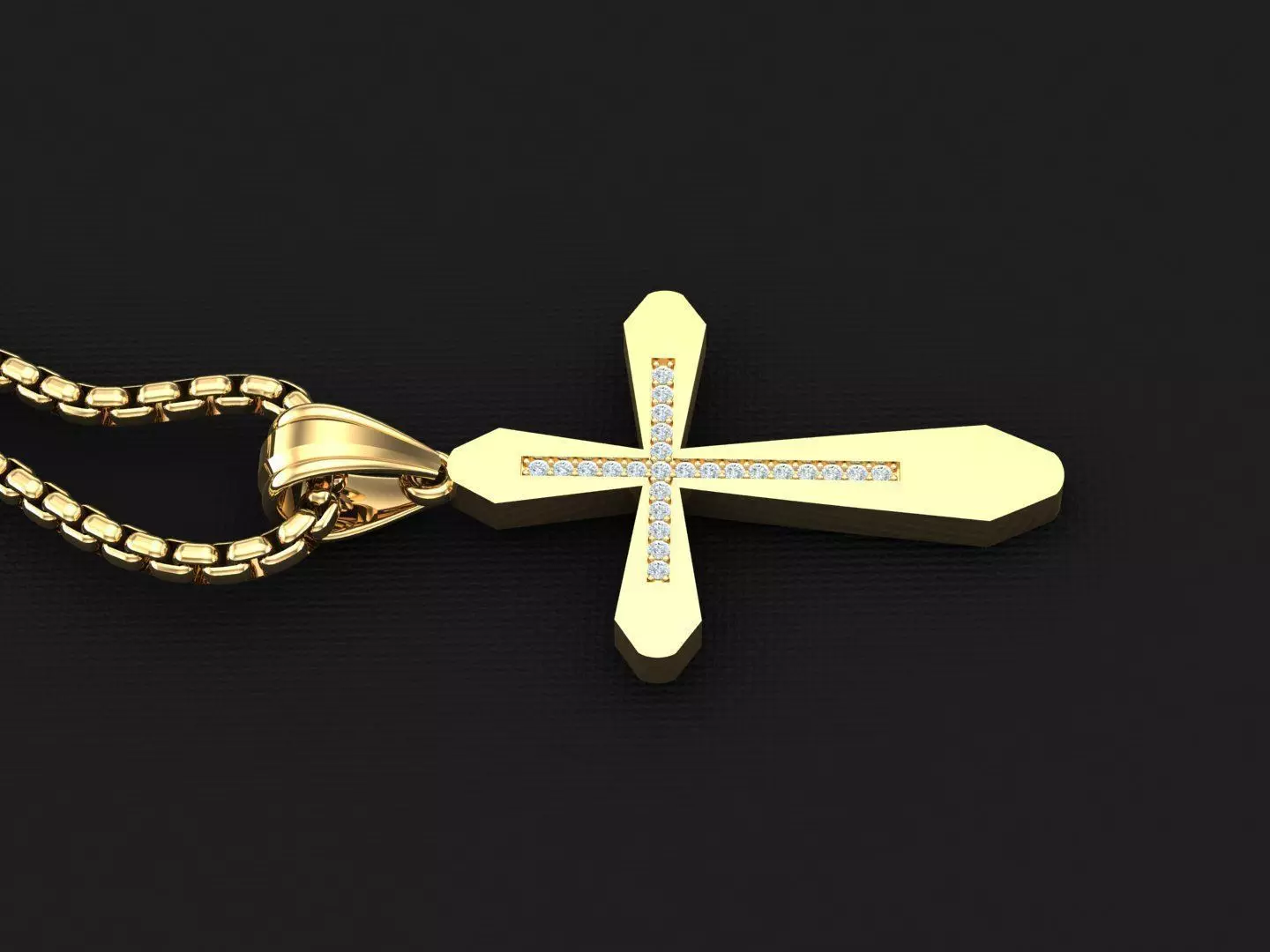 Cross Light Gold 3CP025 3DM STL 3D model_0