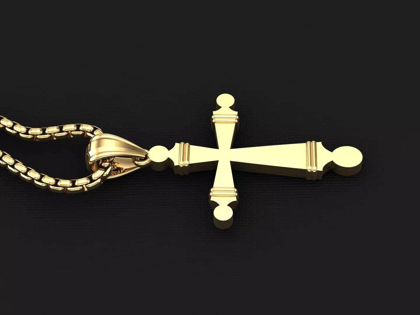 Cross Light Gold 3CP024 3DM STL 3D model_0