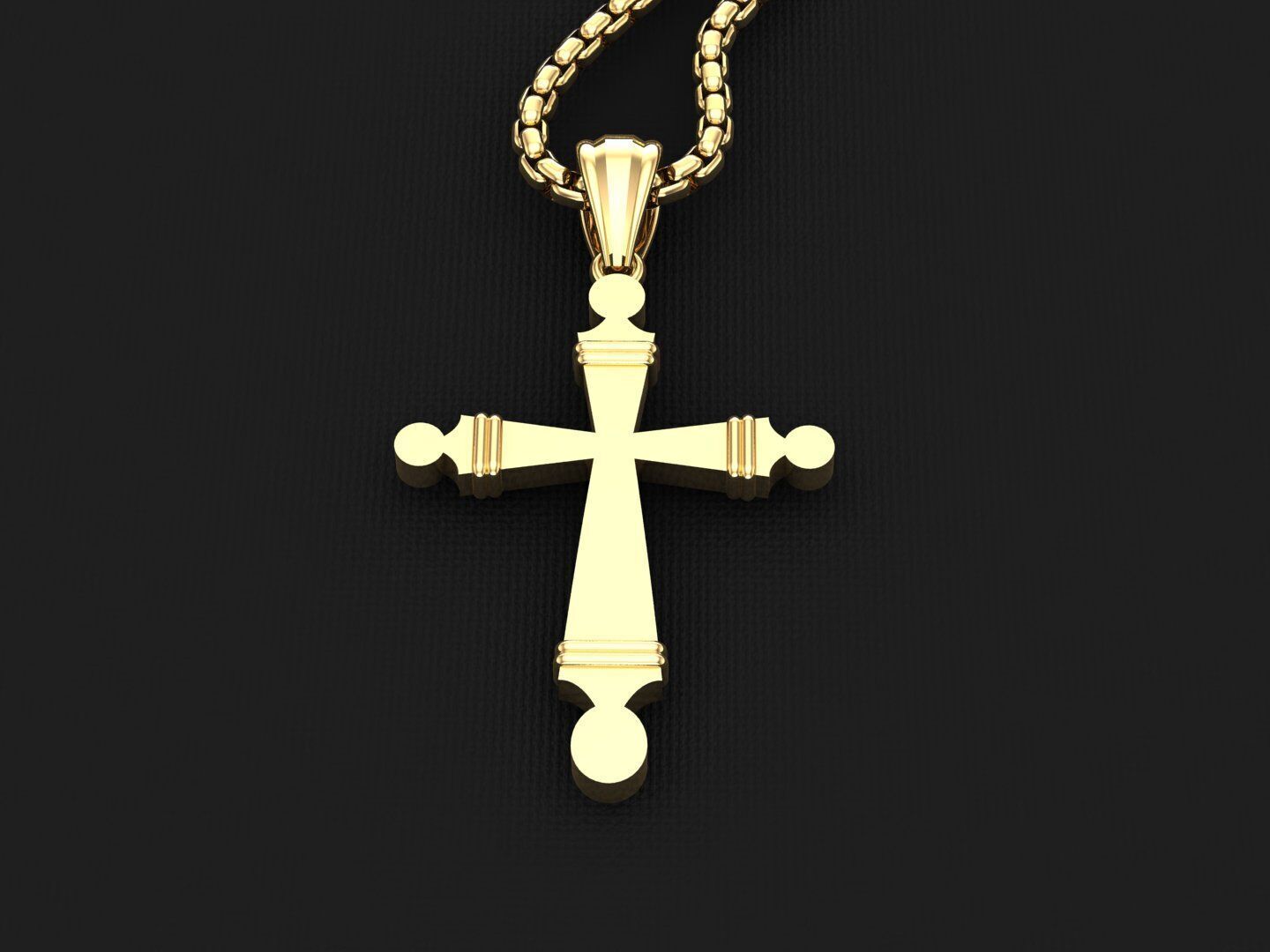 Cross Light Gold 3CP024 3DM STL 3D model_3