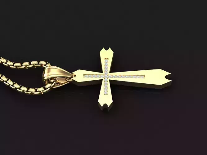 Cross Light Gold 3CP022 3DM STL