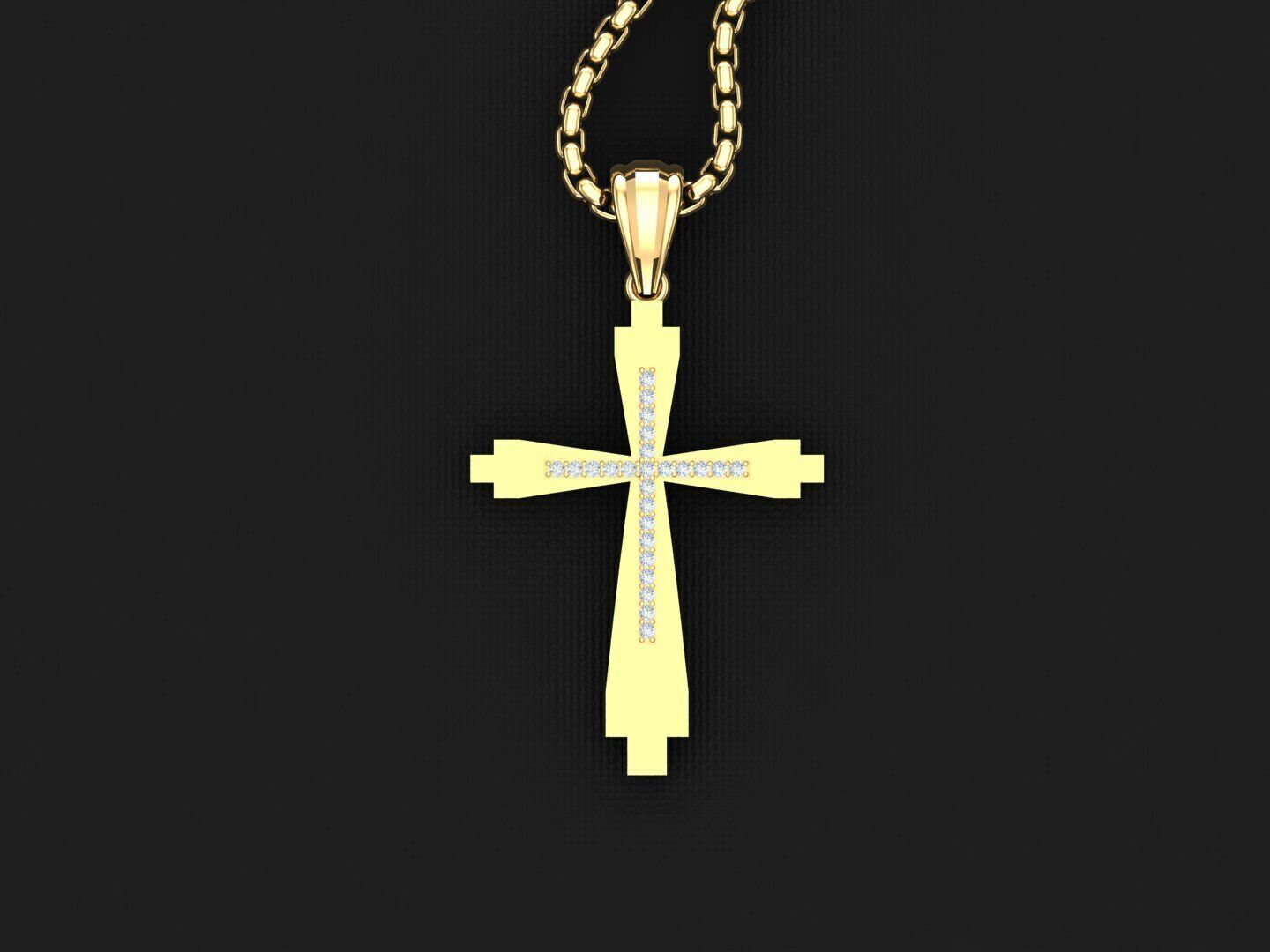 Cross Light Gold 3CP020 3DM STL 3D model_4