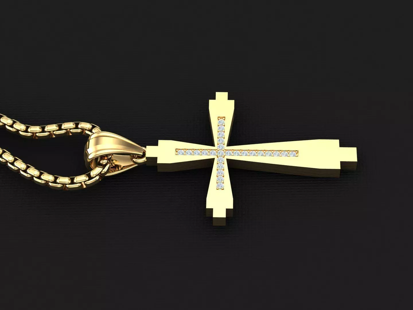 Cross Light Gold 3CP020 3DM STL 3D model_0