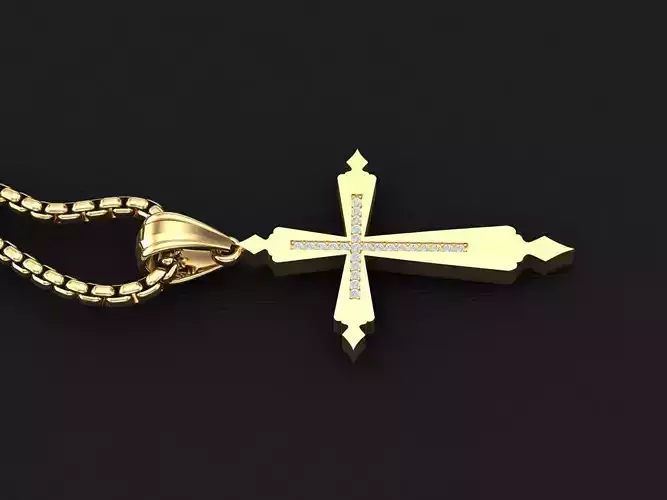 Cross Light Gold 3CP018 3DM STL