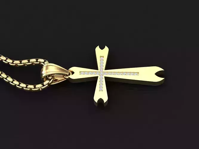 Cross Light Gold 3CP017 3DM STL