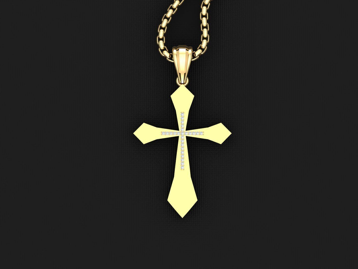 Cross Light Gold 3CP016 3DM STL 3D model_4