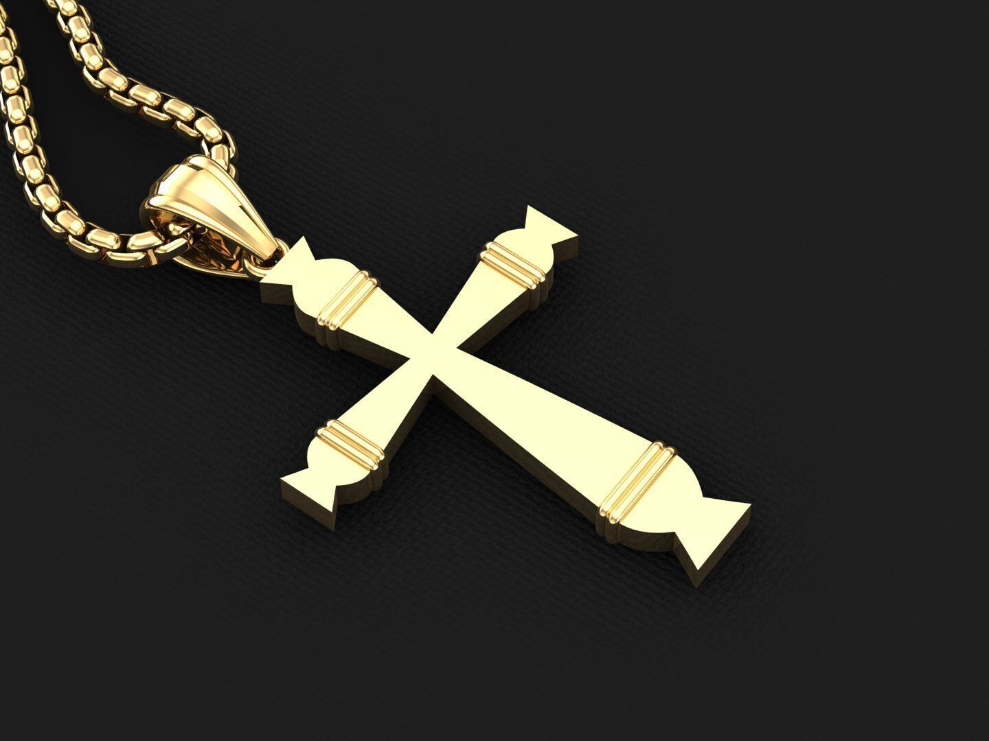 Cross Light Gold 3CP013 3DM STL 3D model_2