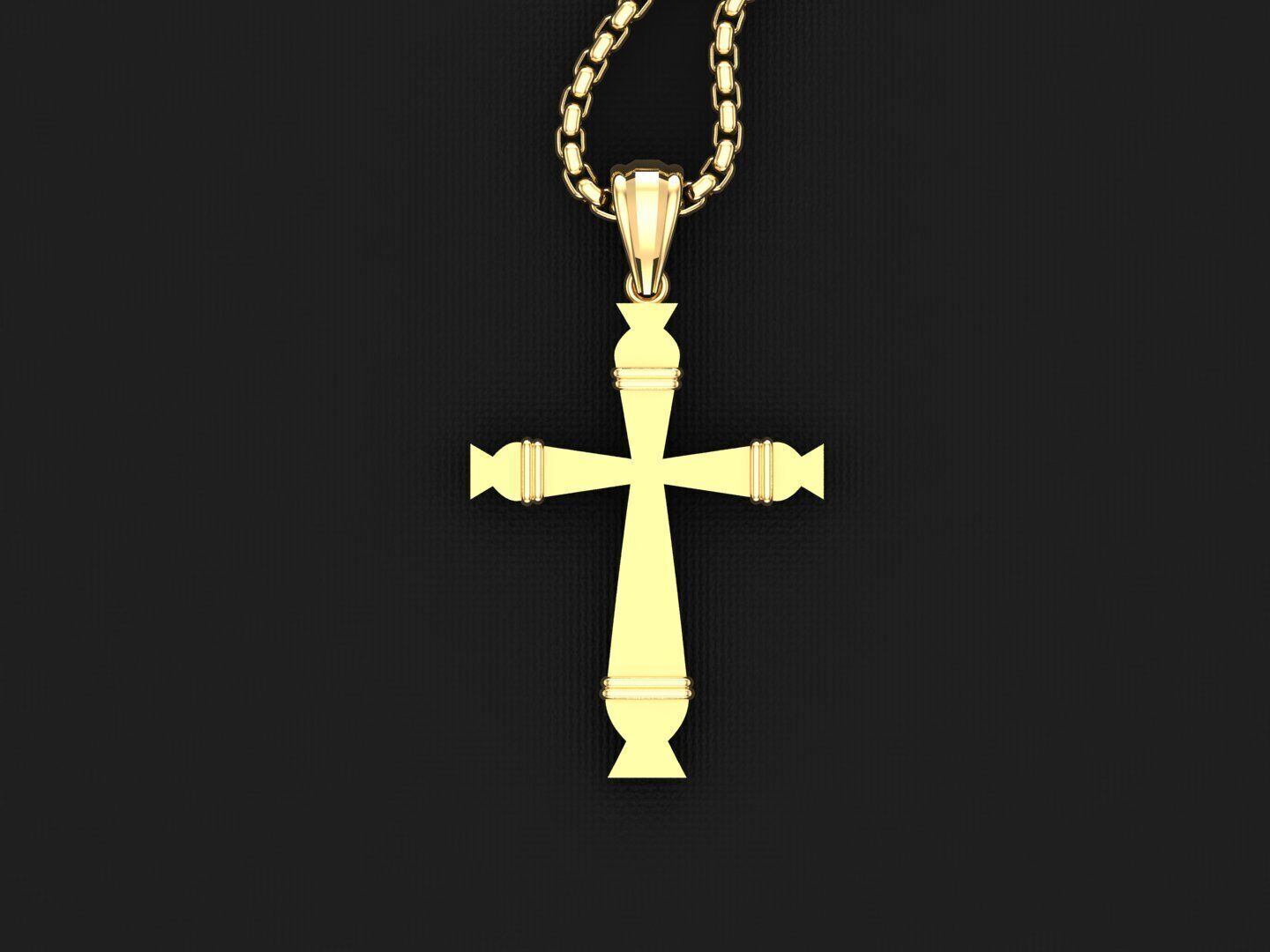 Cross Light Gold 3CP013 3DM STL 3D model_4