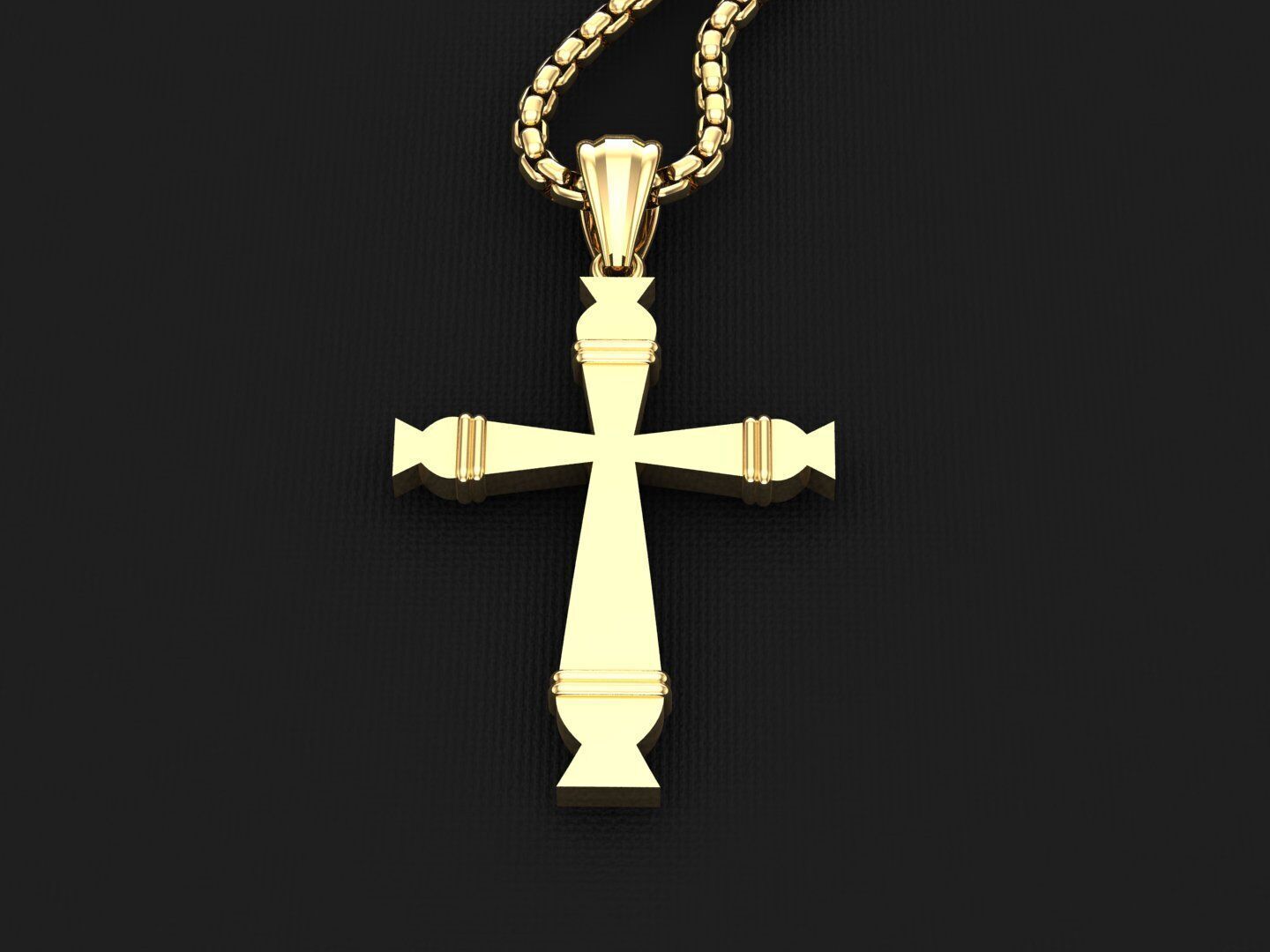Cross Light Gold 3CP013 3DM STL 3D model_3