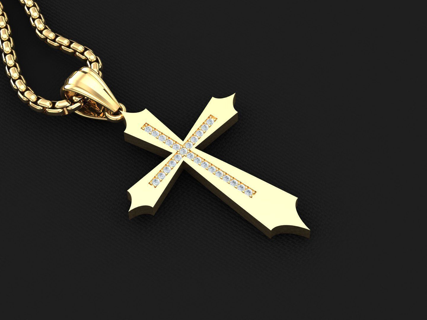 Cross Light Gold 3CP010 3DM STL 3D model_2