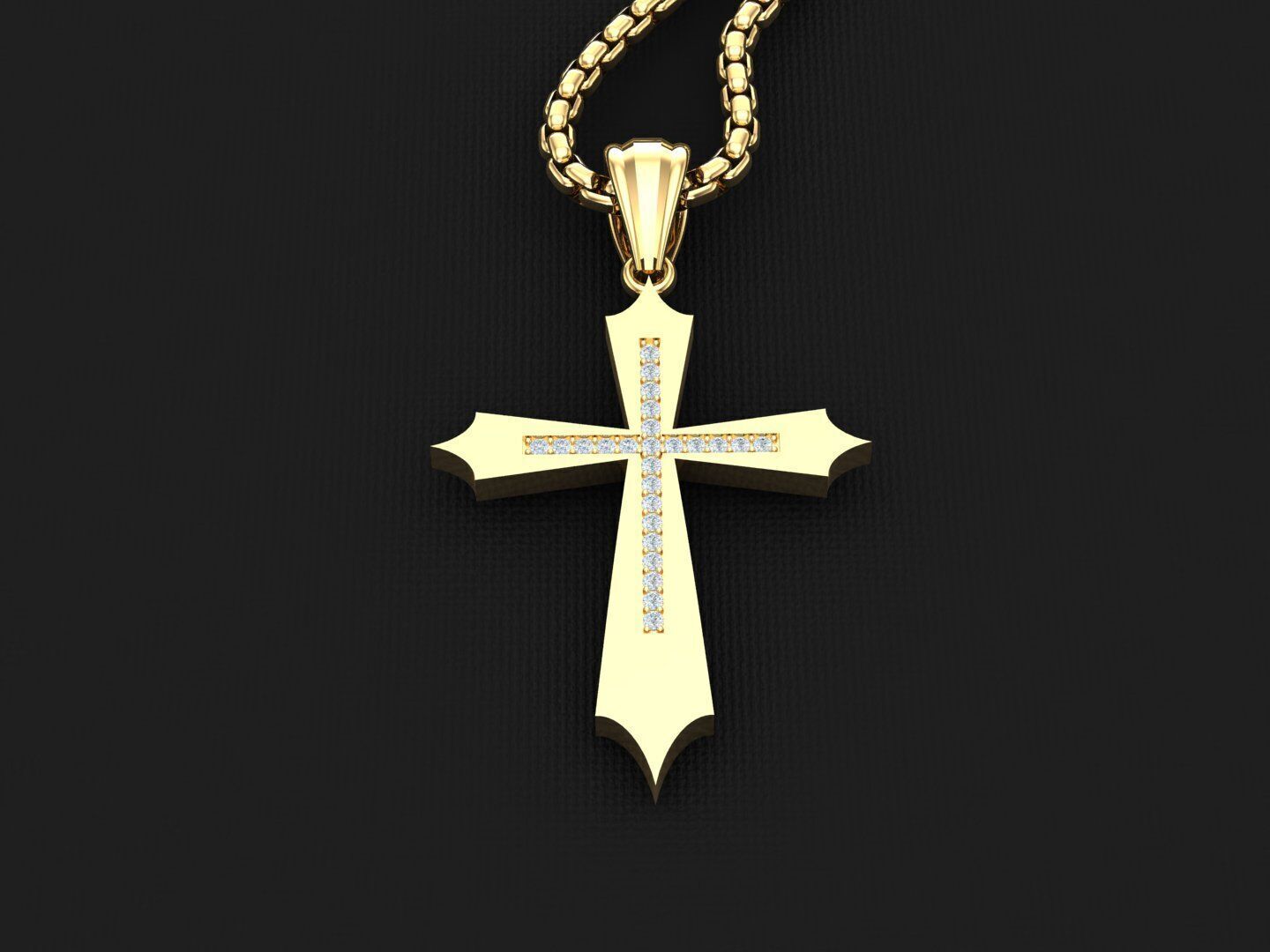 Cross Light Gold 3CP010 3DM STL 3D model_3