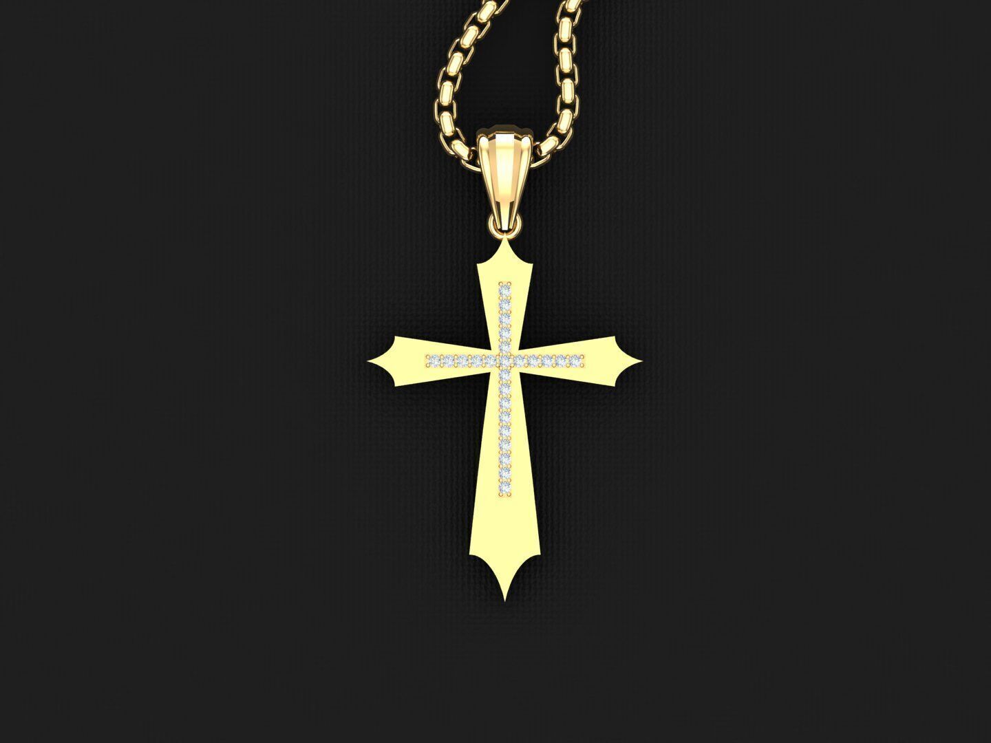 Cross Light Gold 3CP010 3DM STL 3D model_4