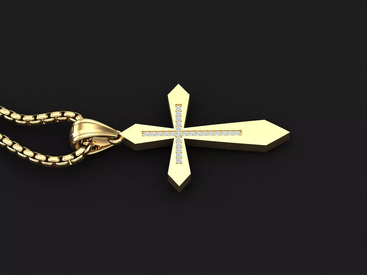 Cross Light Gold 3CP007 3DM STL 3D model_0