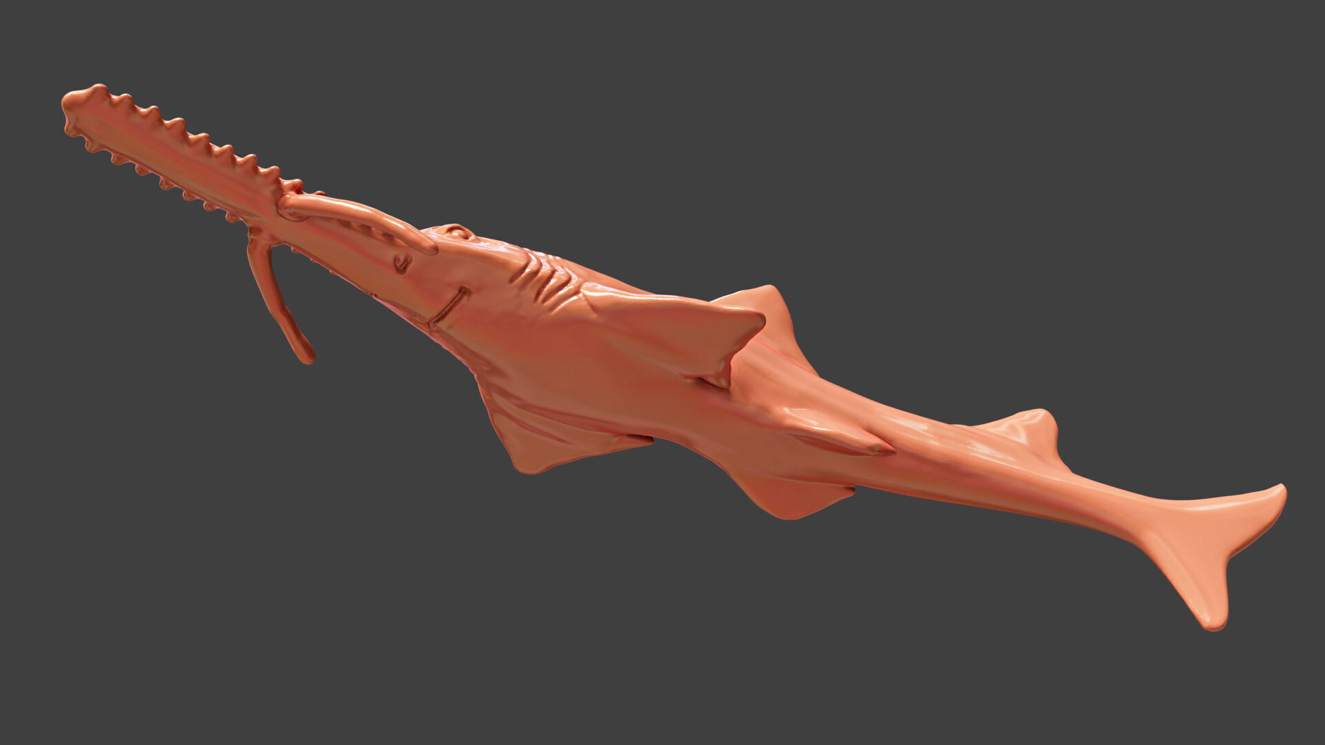 Realistic Fish Toys Sawshark 3D print model_1