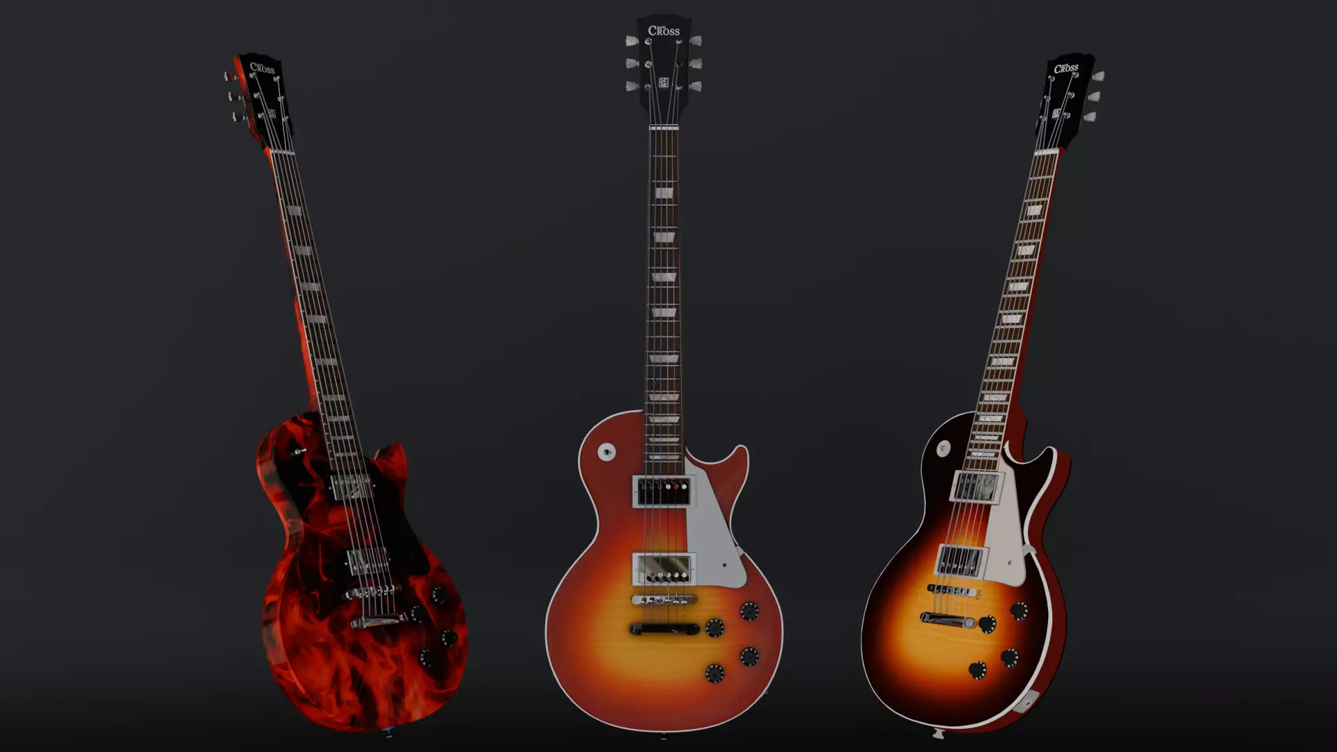 Guitar LP Les Paul 3D model_0