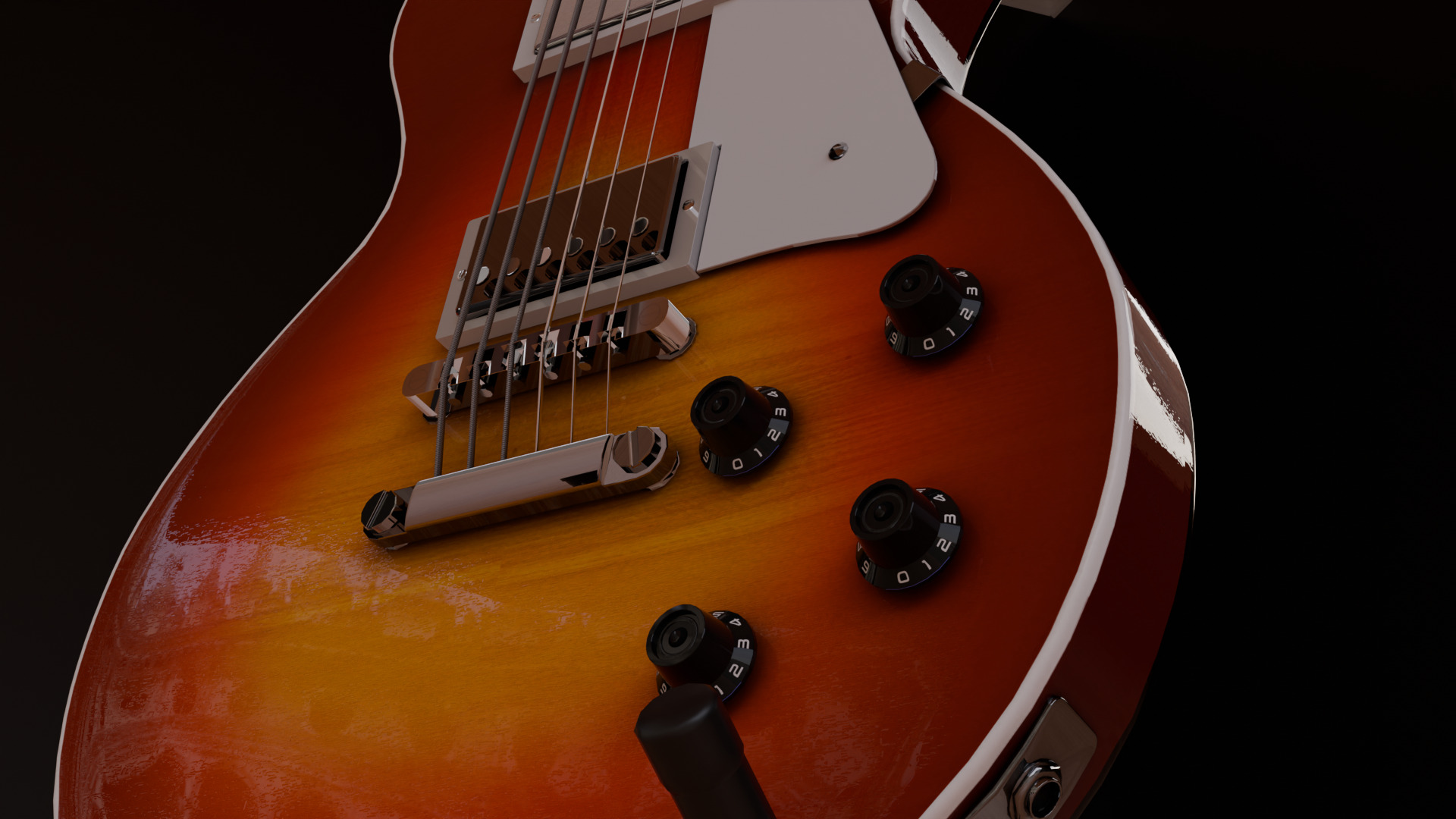 Guitar LP Les Paul 3D model_9