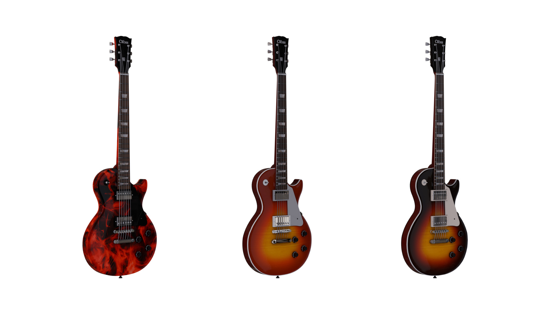Guitar LP Les Paul 3D model_1