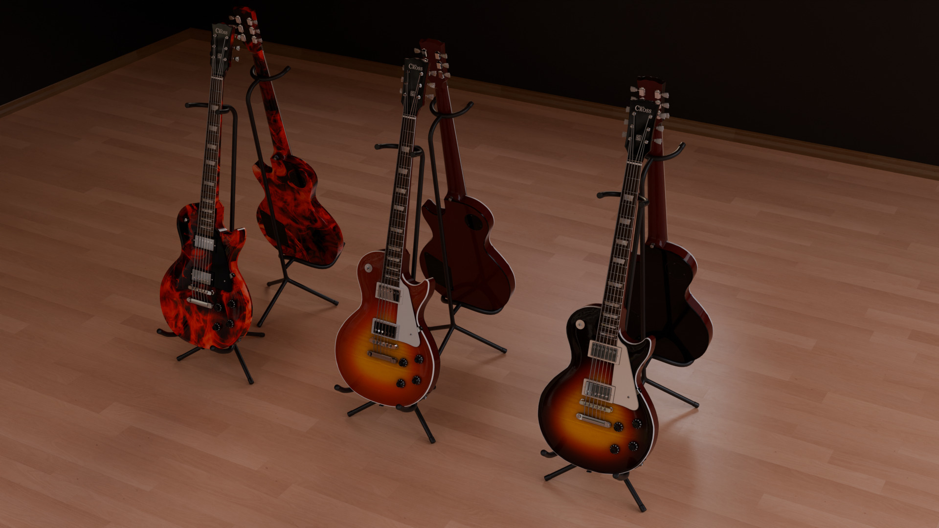 Guitar LP Les Paul 3D model_2