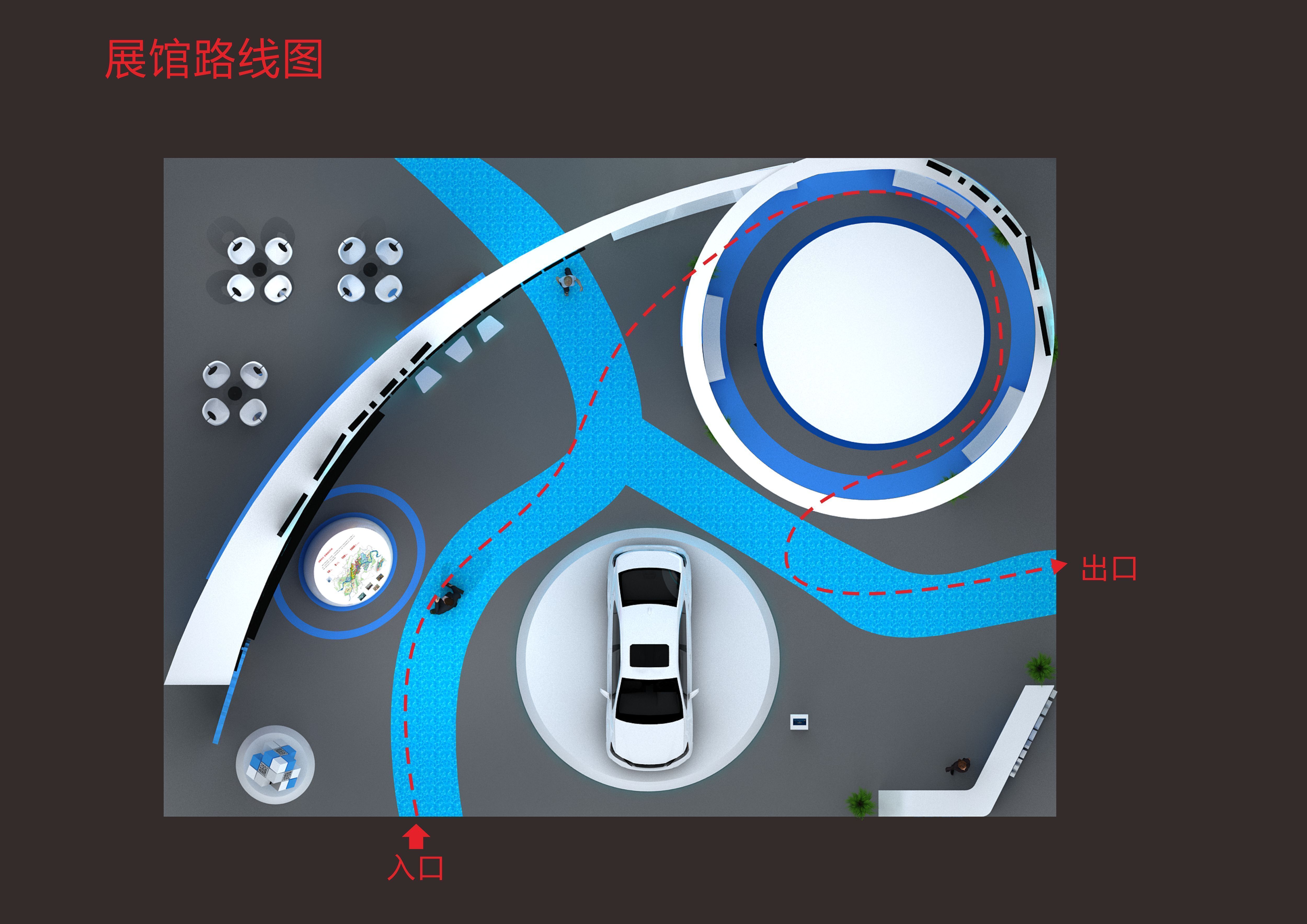 exhibition Low-poly 3D model_11