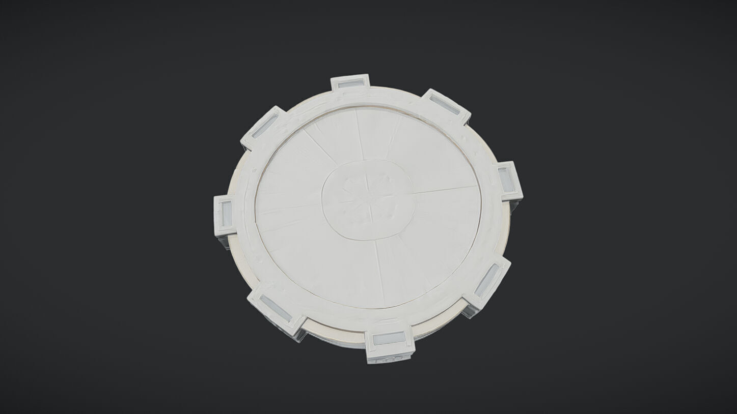 stone altar or ritual platform 3D model_22