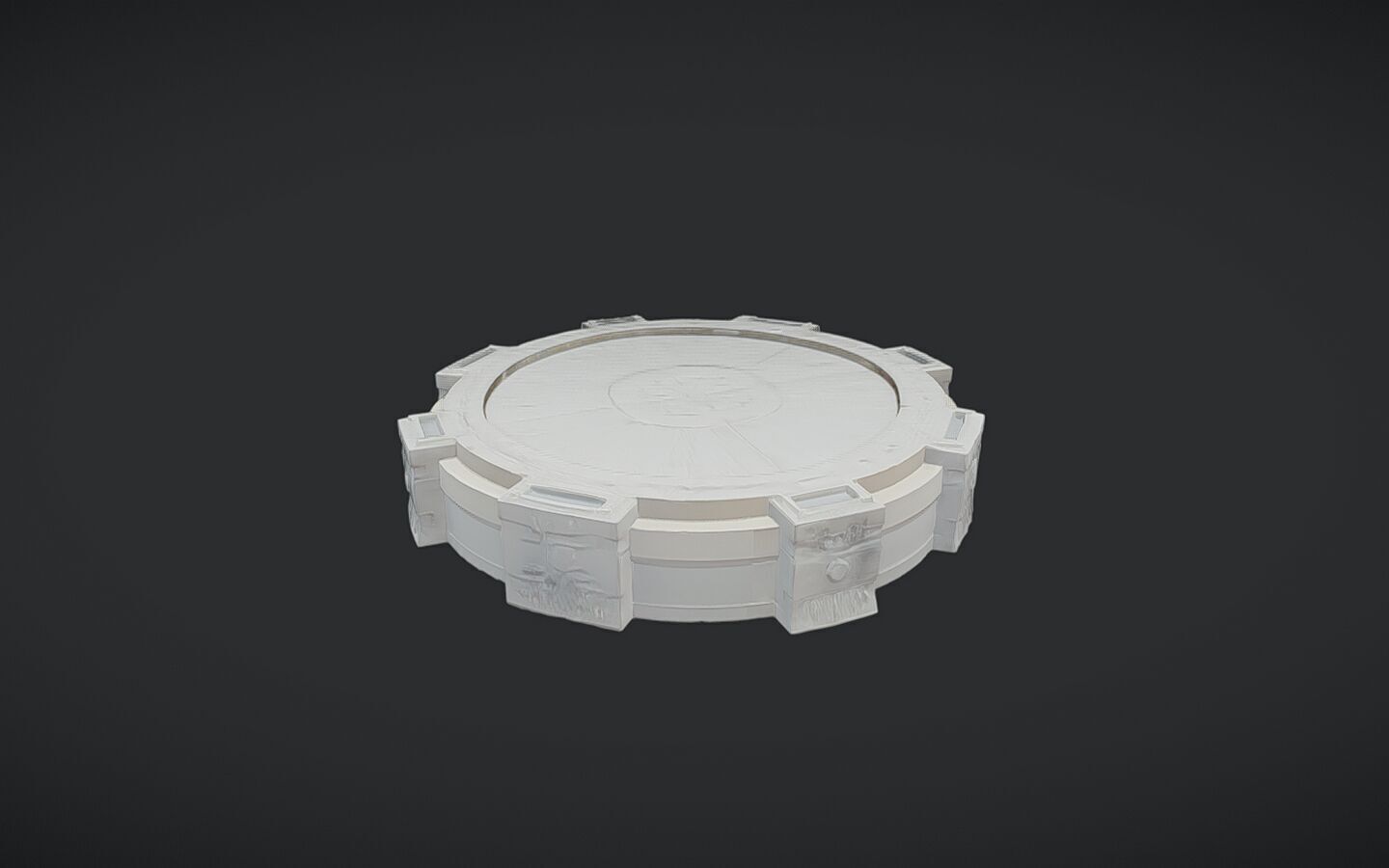 stone altar or ritual platform 3D model_15