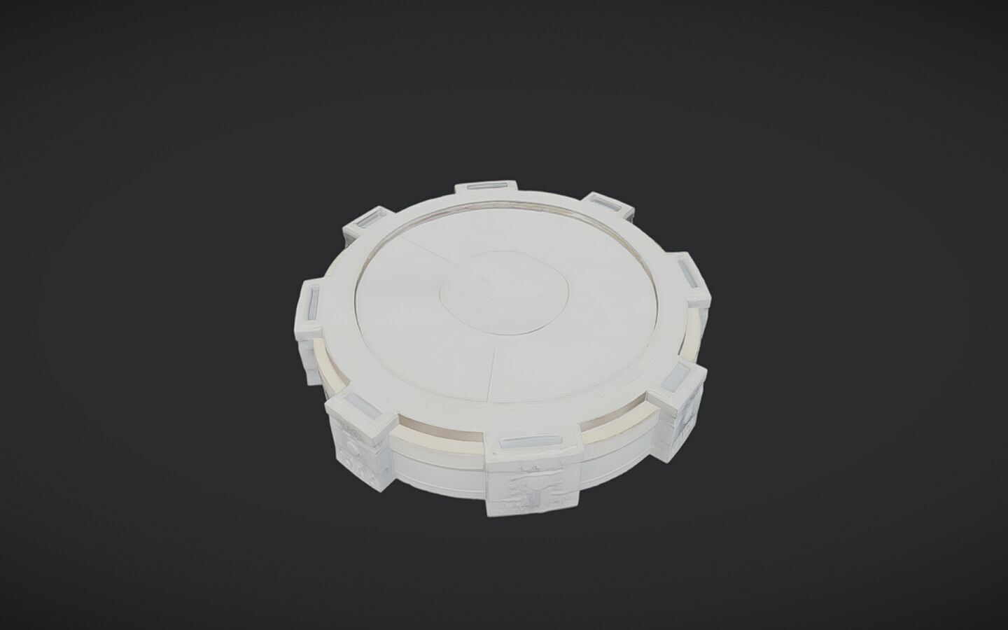 stone altar or ritual platform 3D model_17