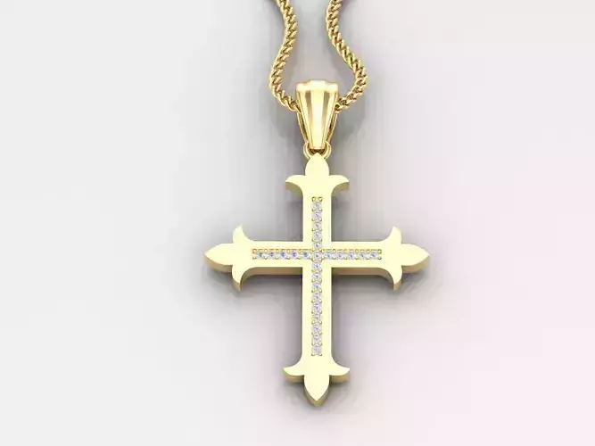 Cross Light Gold 4CP090 3DM STL