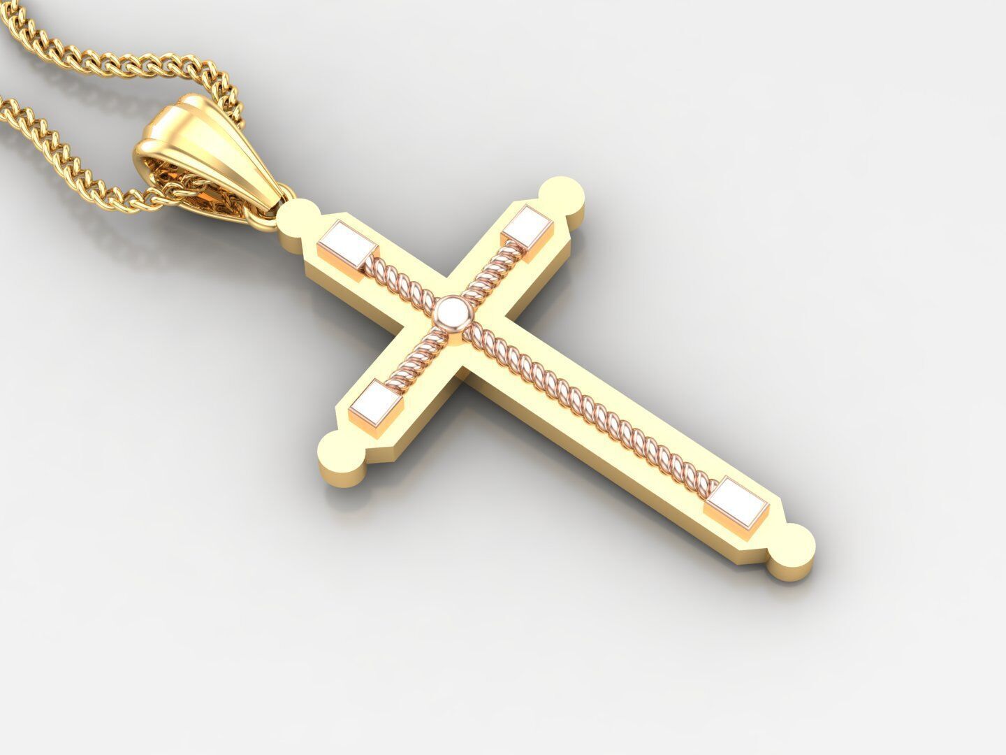 Cross Light Gold 4CP078 3DM STL 3D model_2