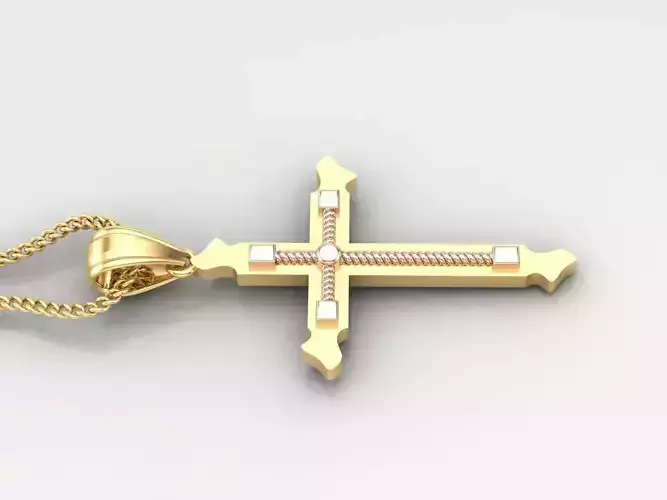 Cross Light Gold 4CP077 3DM STL