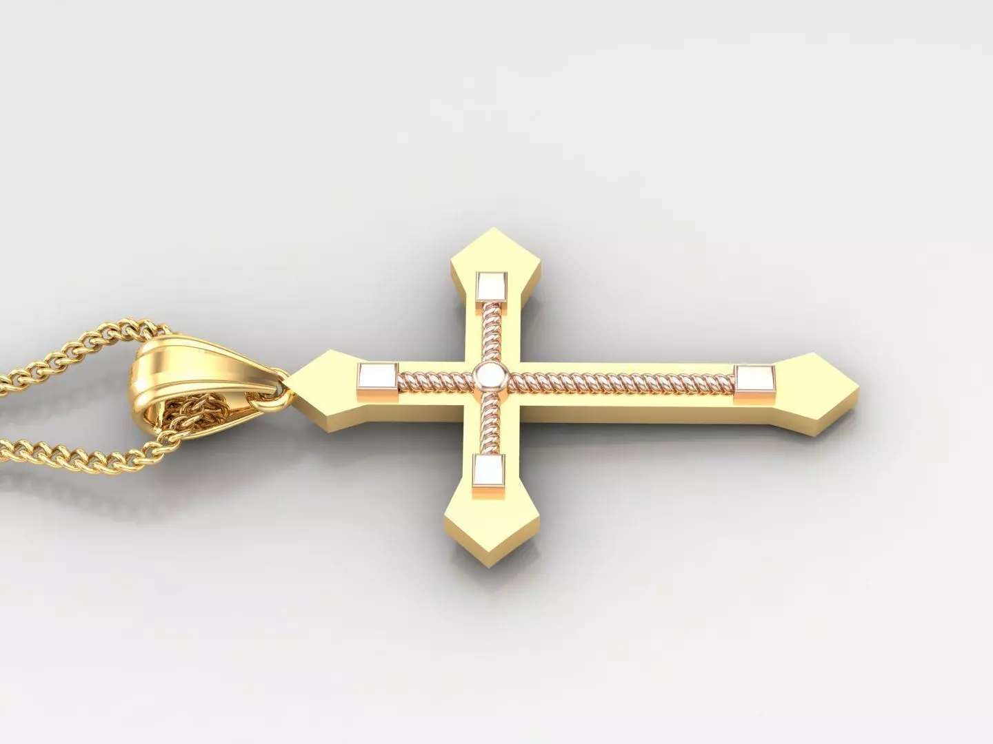 Cross Light Gold 4CP076 3DM STL 3D model_0