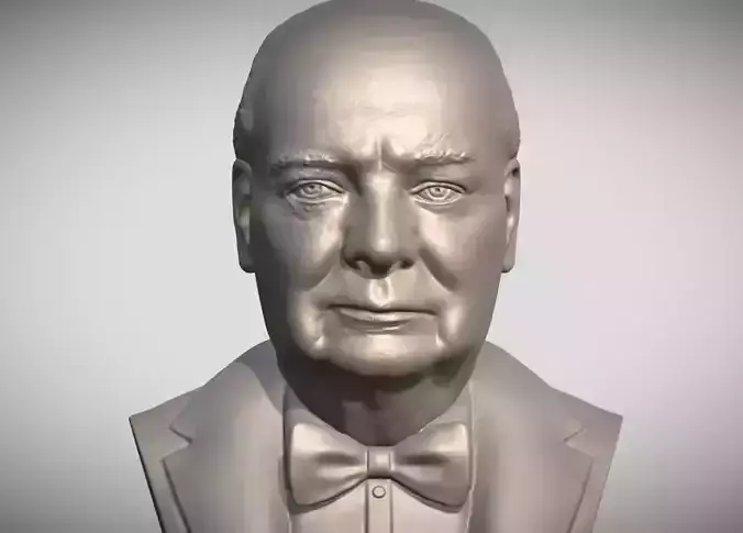 Winston Churchill bust 3D print model