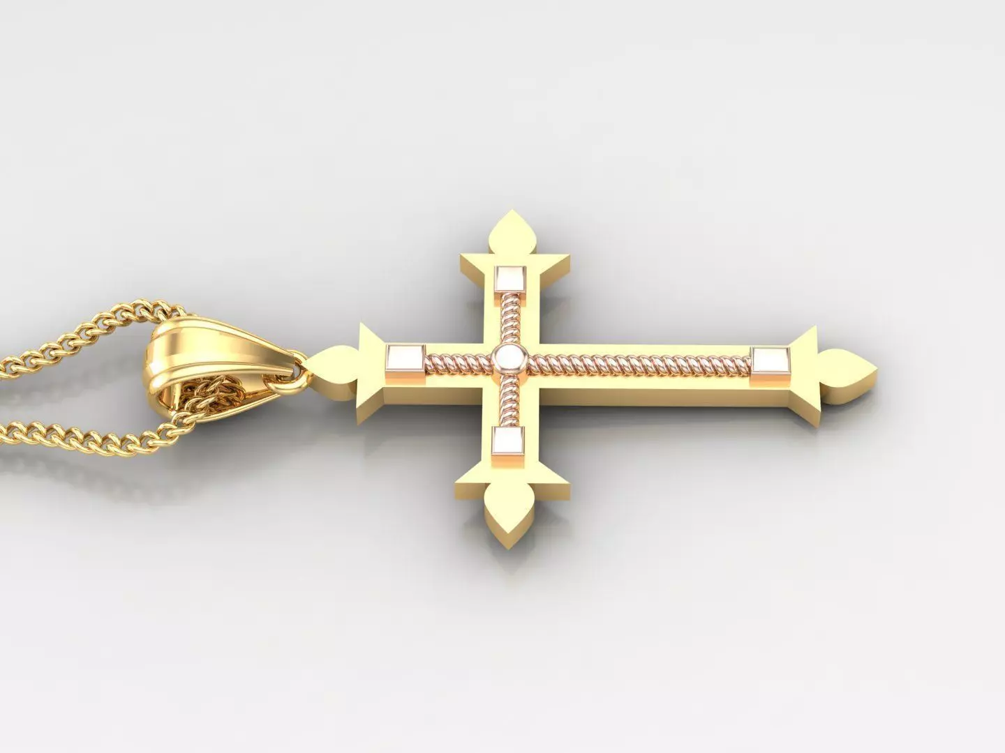 Cross Light Gold 4CP074 3DM STL 3D print model_0