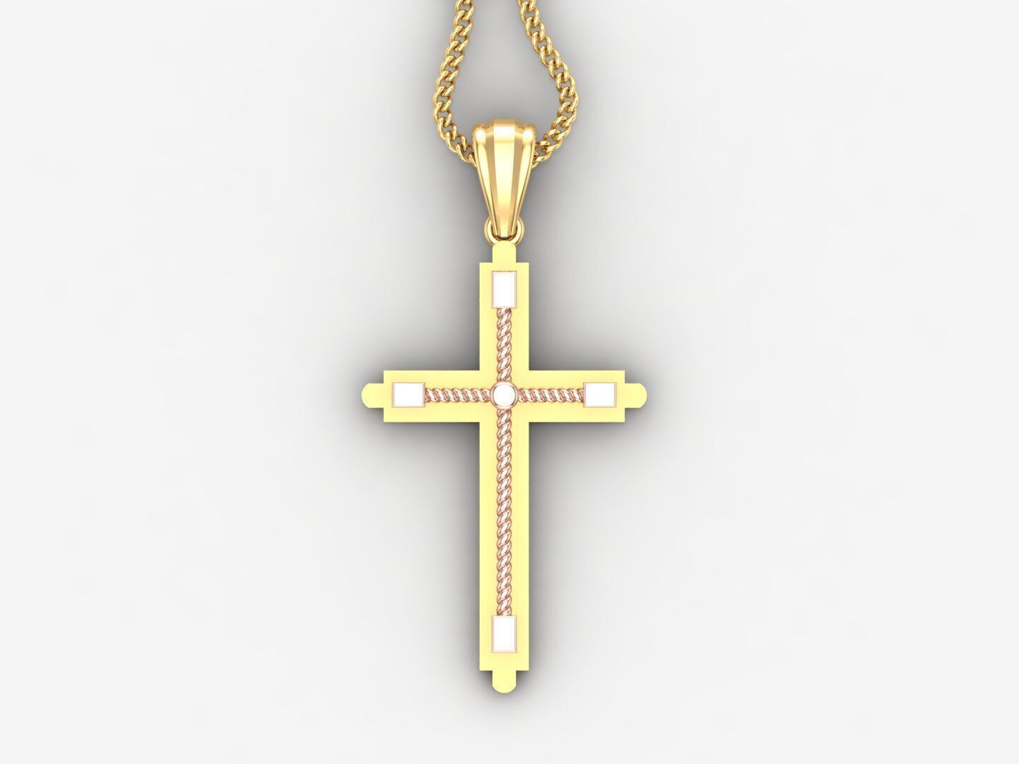 Cross Light Gold 4CP072 3DM STL 3D model_4