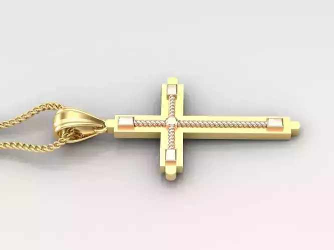 Cross Light Gold 4CP072 3DM STL