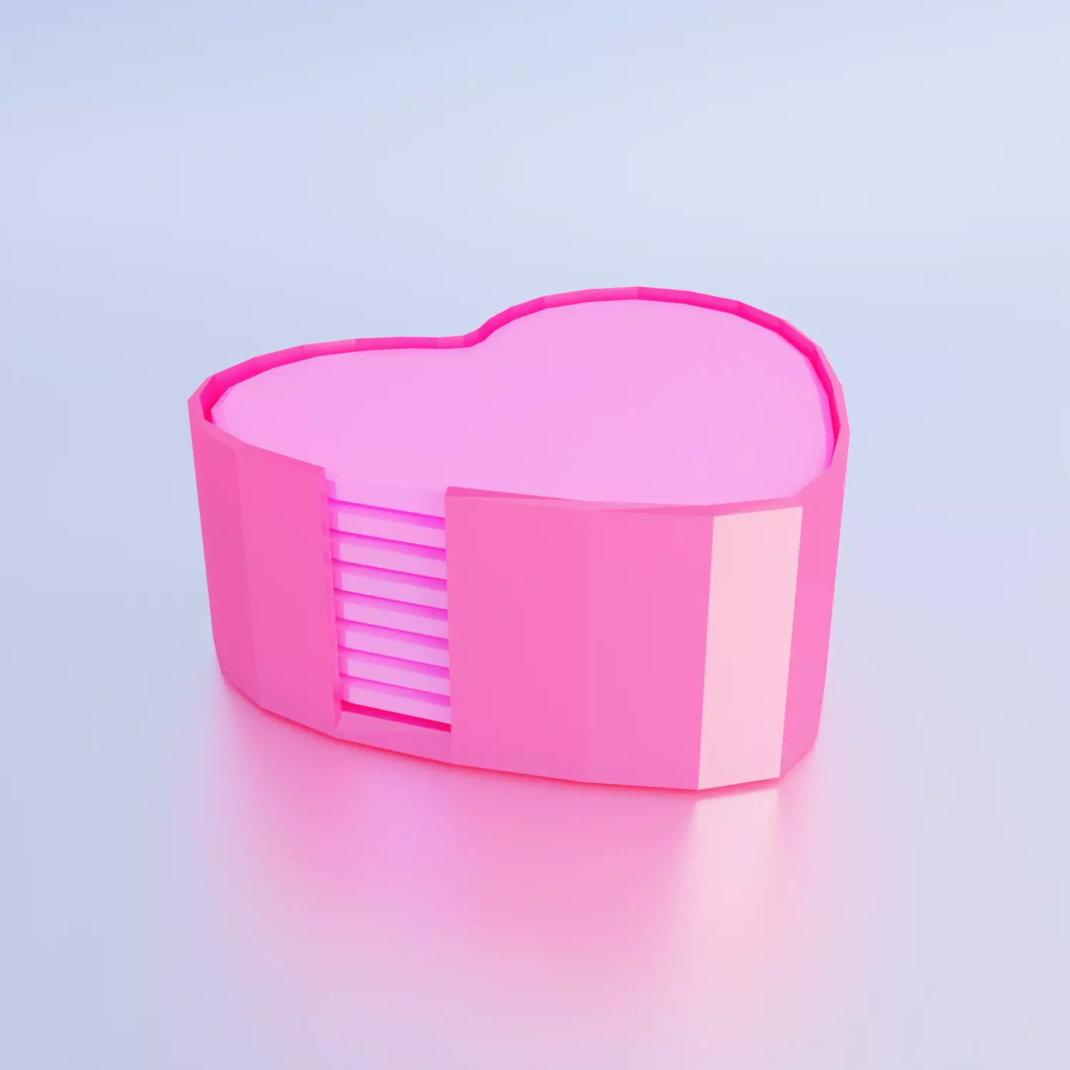 VALENTINES DAY LOVE HEART MUG COASTER 3D print model