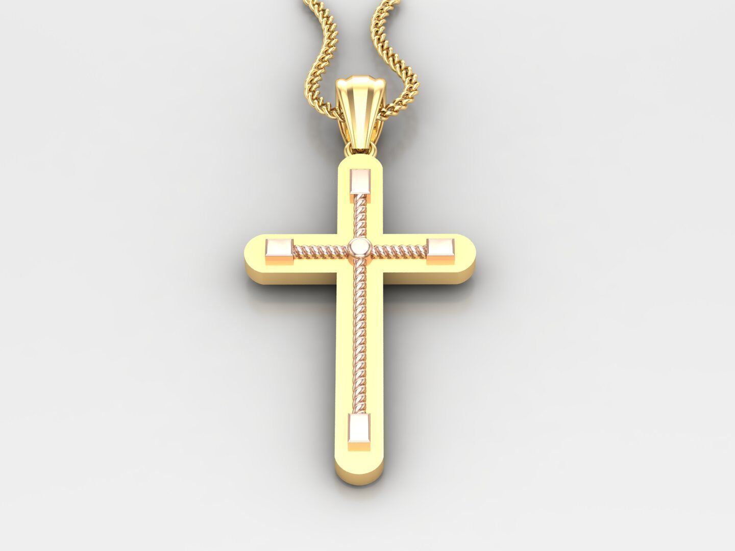 Cross Light Gold 4CP069 3DM STL 3D model_3