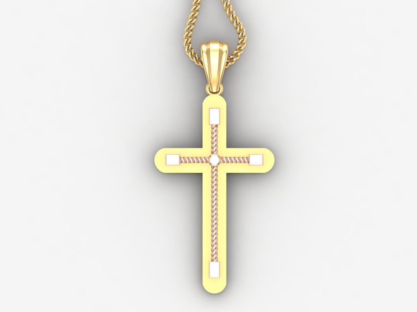 Cross Light Gold 4CP069 3DM STL 3D model_4