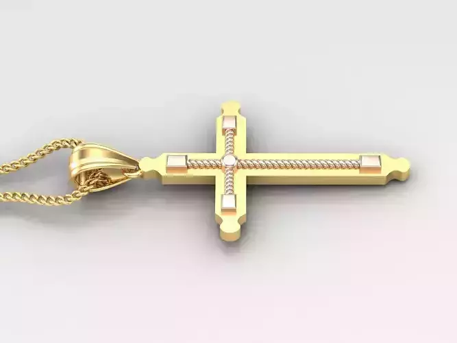 Cross Light Gold 4CP066 3DM STL