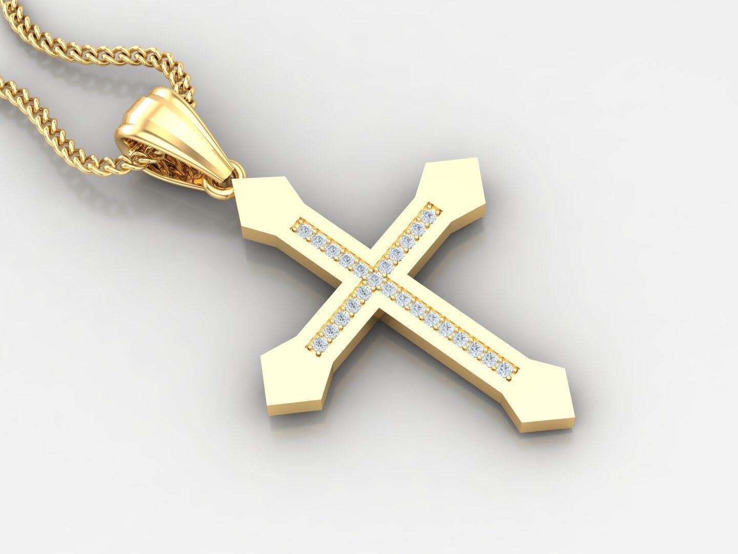 Cross Light Gold 4CP057 3DM STL 3D print model_2