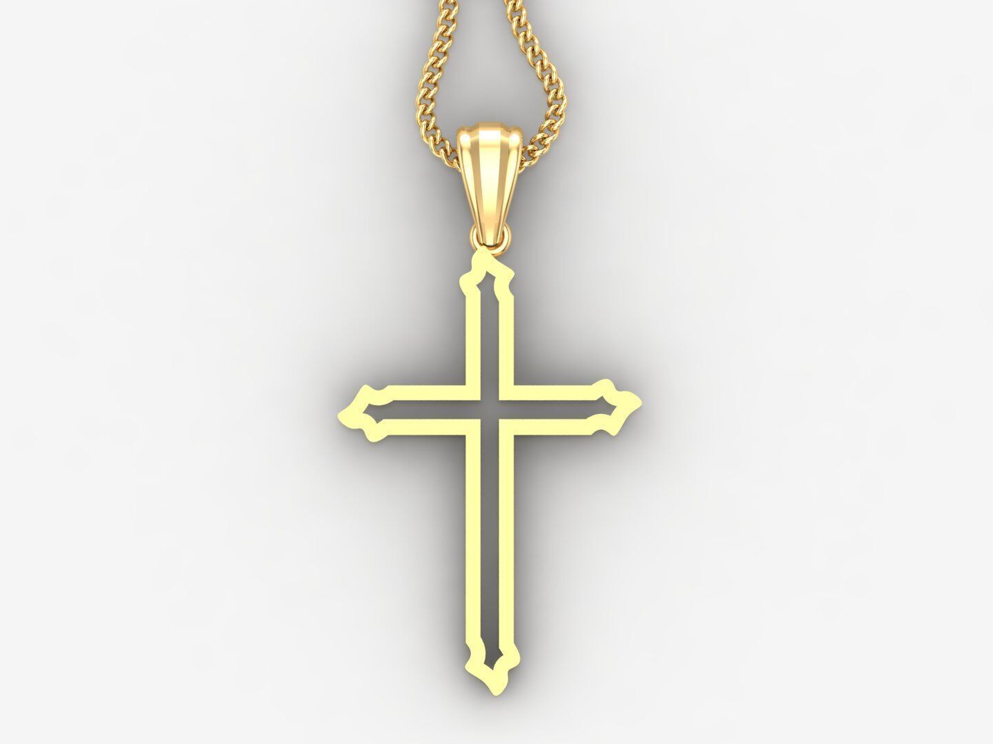 Cross Light Gold 4CP051 3DM STL 3D print model_4
