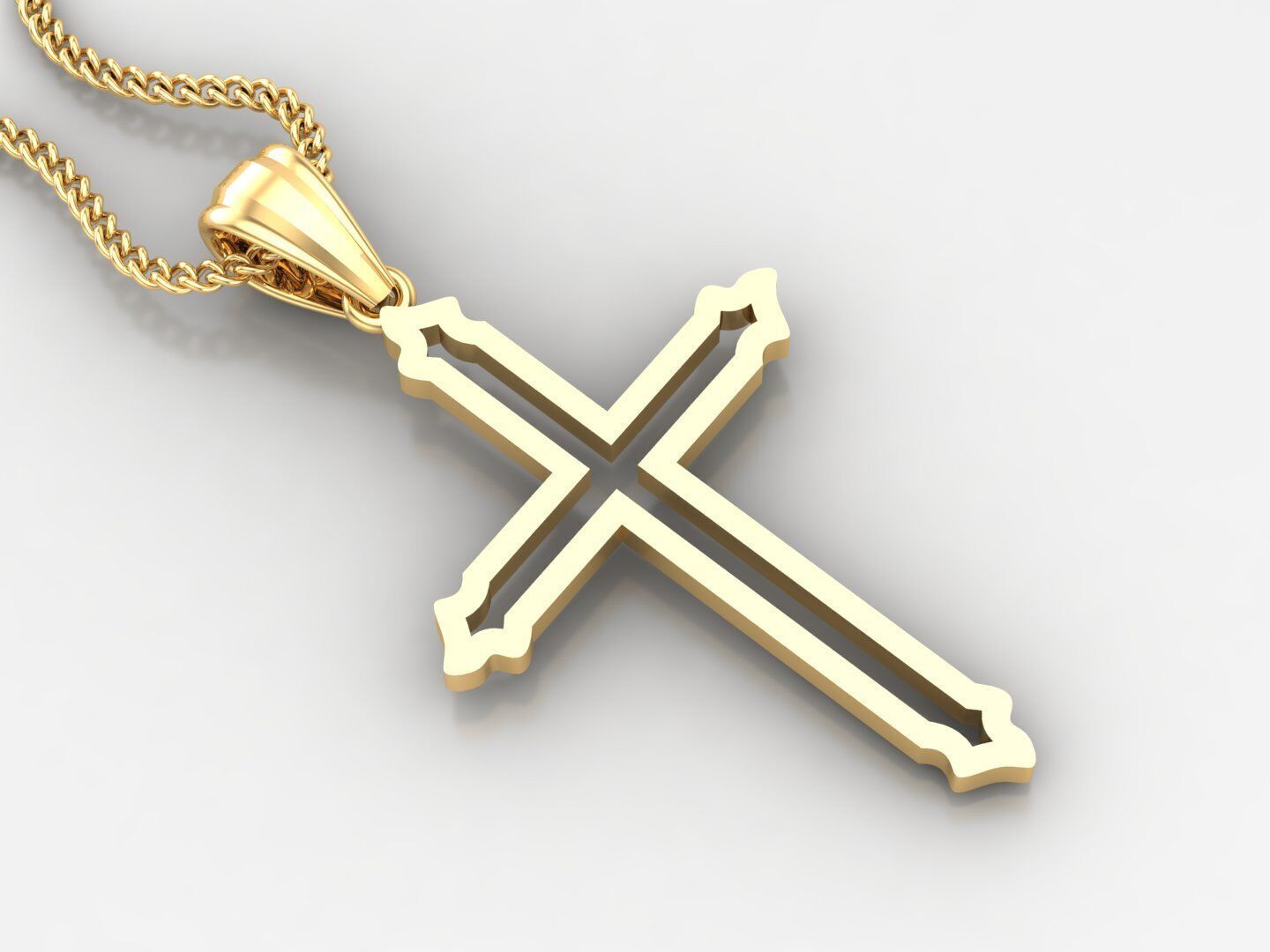 Cross Light Gold 4CP051 3DM STL 3D print model_2