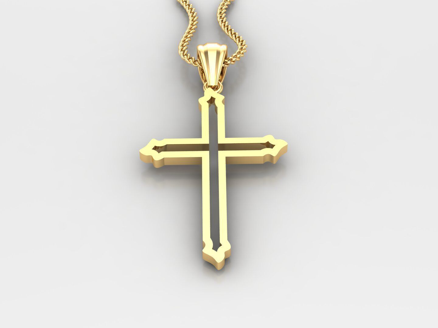 Cross Light Gold 4CP051 3DM STL 3D print model_3