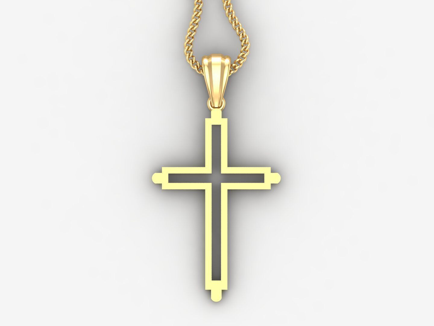 Cross Light Gold 4CP044 3DM STL 3D print model_4
