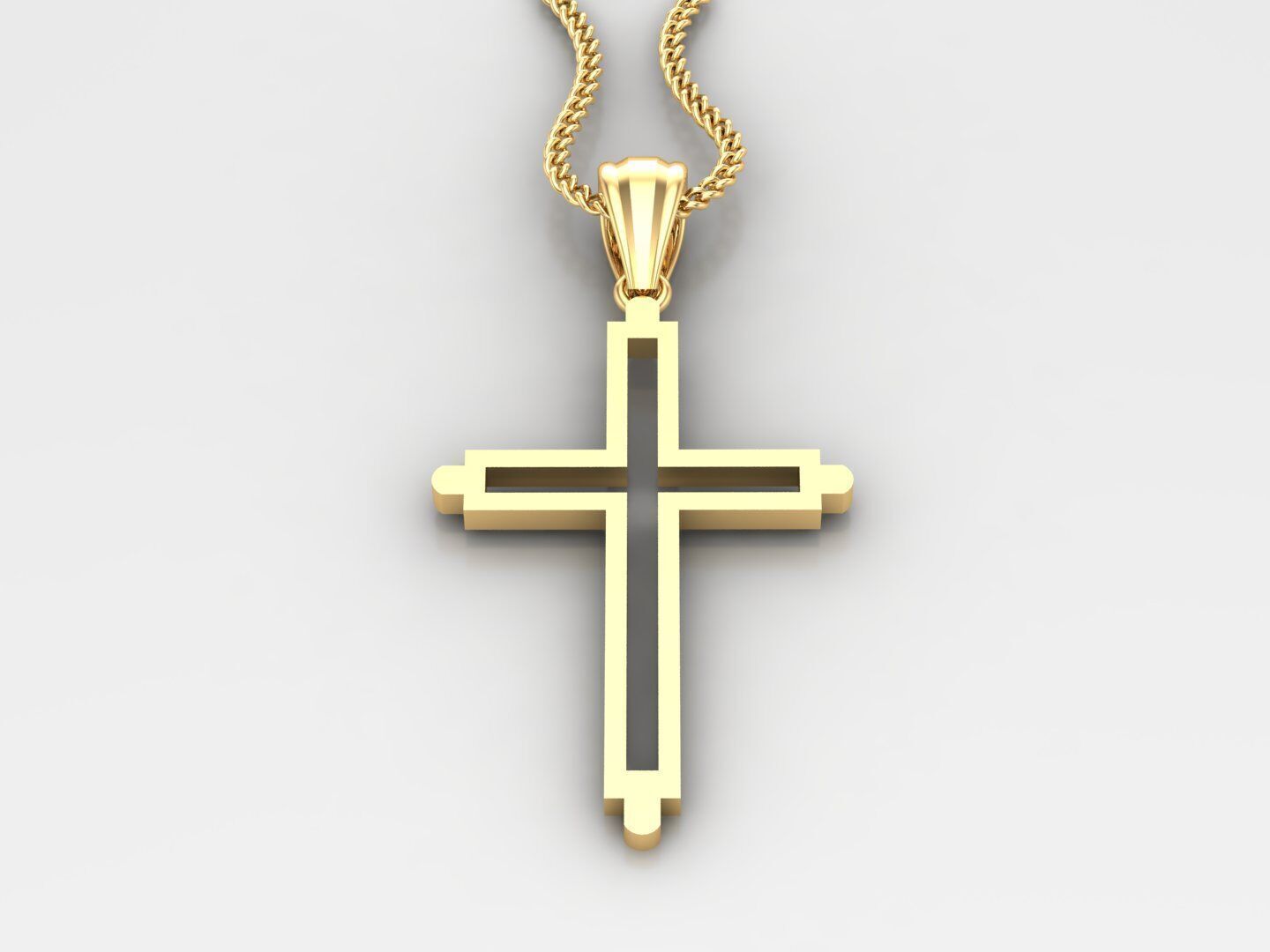 Cross Light Gold 4CP044 3DM STL 3D print model_3