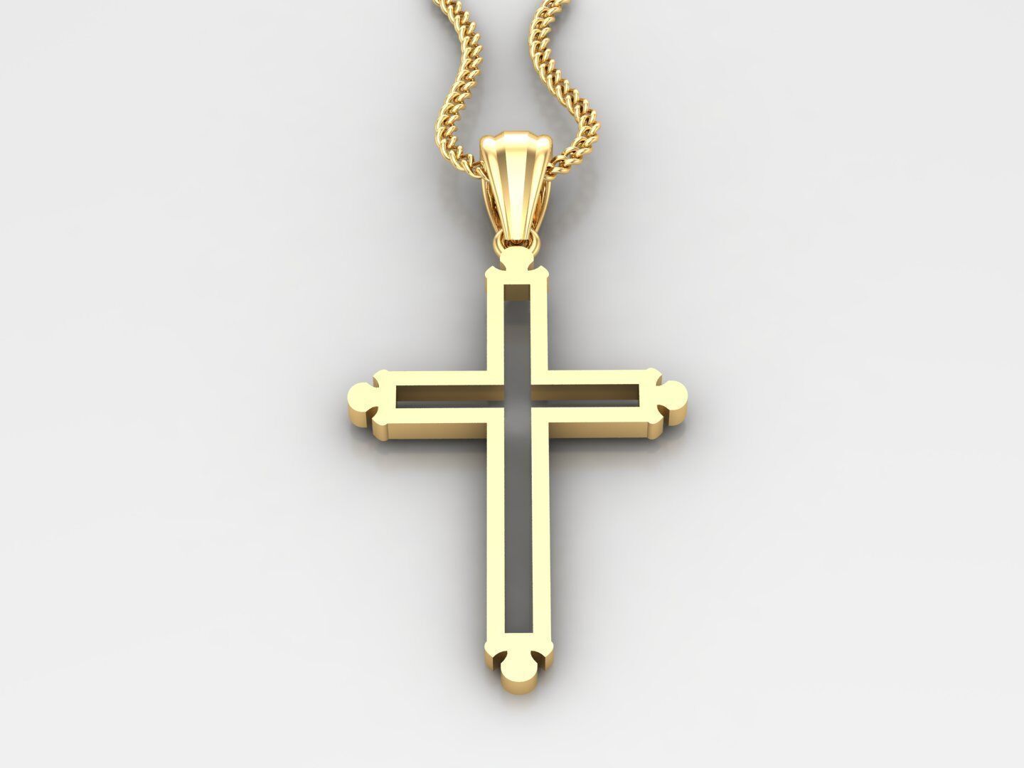 Cross Light Gold 4CP039 3DM STL 3D print model_3
