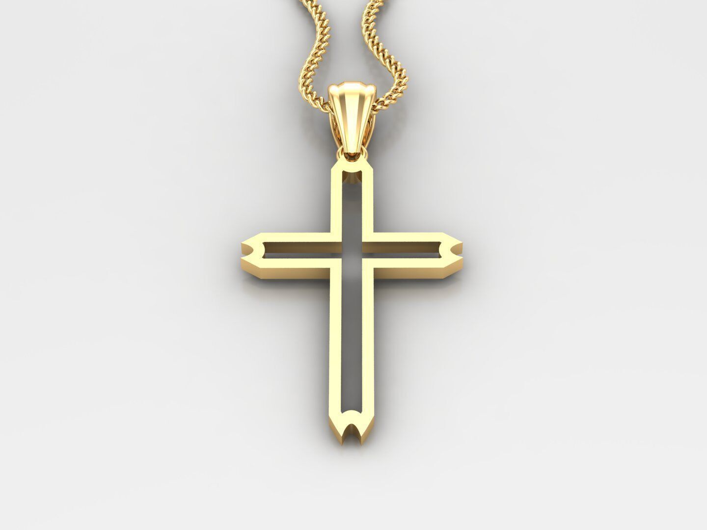 Cross Light Gold 4CP037 3DM STL 3D print model_3
