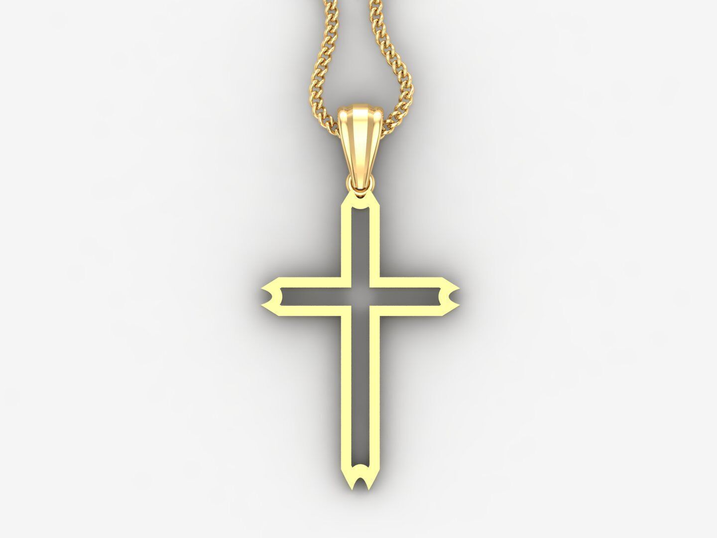 Cross Light Gold 4CP037 3DM STL 3D print model_4