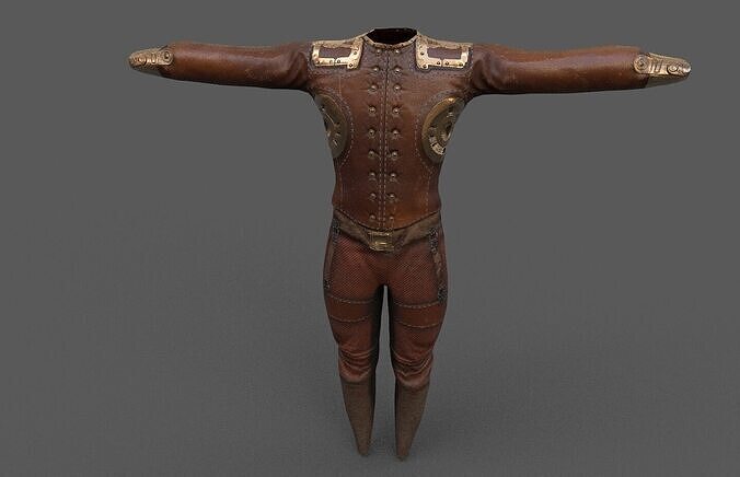 Steampunk  skin Low-poly 3D model