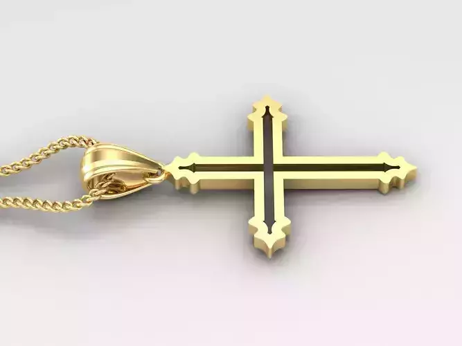 Cross Light Gold 4CP028 3DM STL