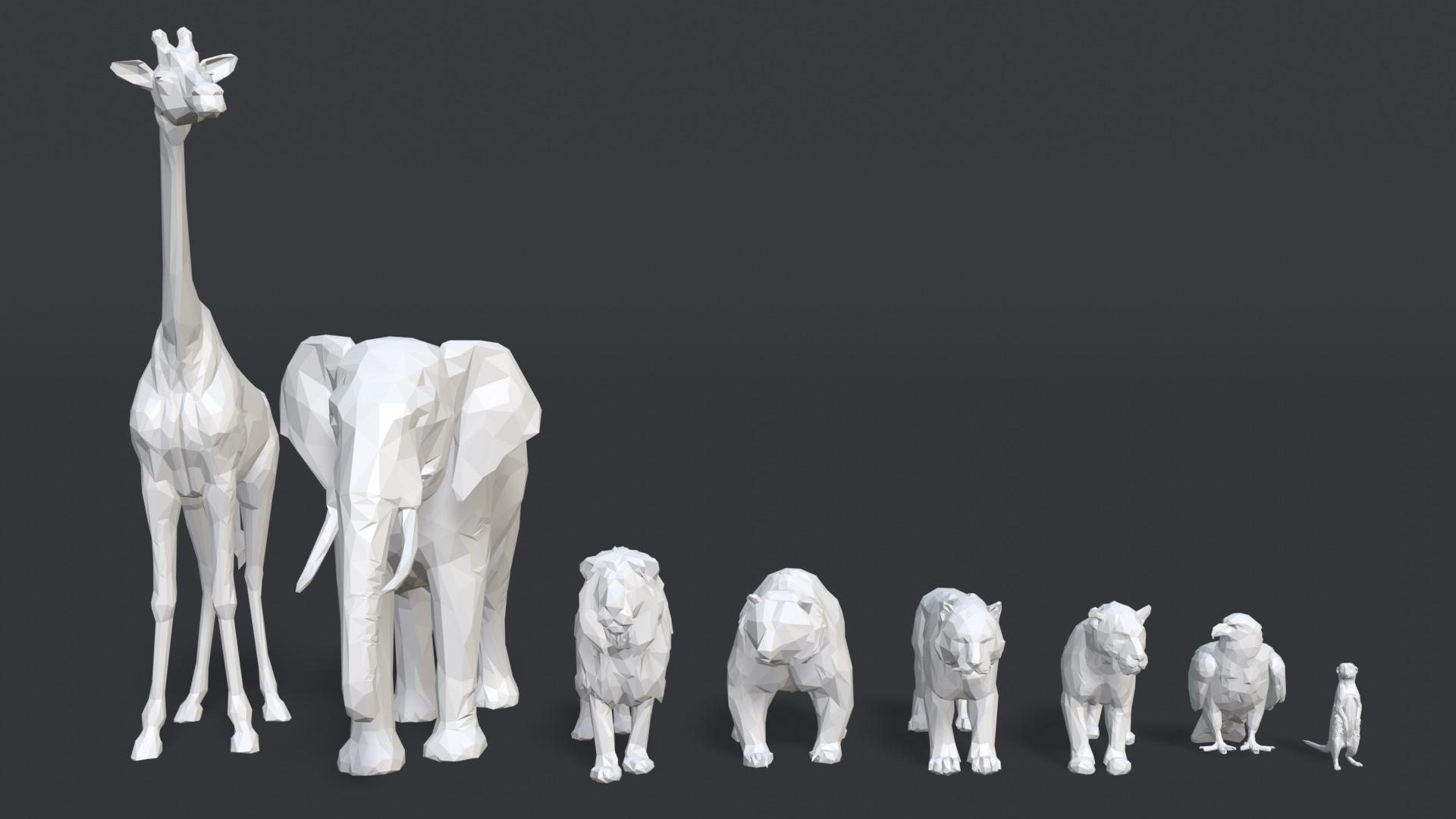 08 Low poly Stylized Animals Low-poly 3D model_1