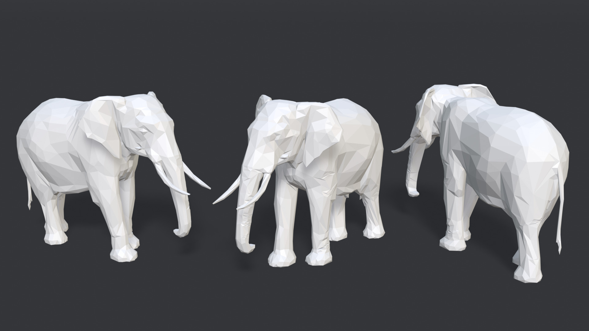 08 Low poly Stylized Animals Low-poly 3D model_4